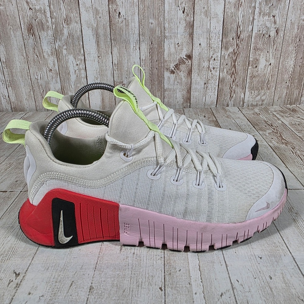 Nike Free Metcon 6 Womens Training Shoes White Pink Red IB4526-100 Size 8.5